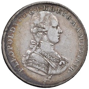 obverse: FIRENZE Pietro Leopoldo (1765-1790) Francescone 1790 - MIR 385/8 (indicato R/3) AG  (g 27,01) RRR. qBB