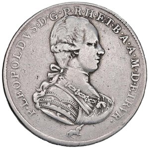 obverse: FIRENZE Pietro Leopoldo (1765-1790) Francescone 1790 - MIR 385/8 (indicato R/3) AG (g 26,89) RRR. MB