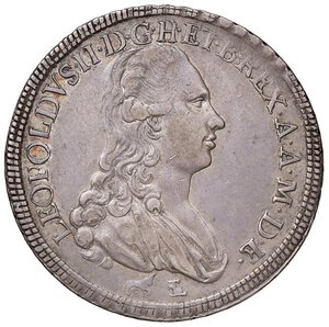 obverse: FIRENZE Pietro Leopoldo (1765-1790) Mezzo francescone 1790 - MIR 398 AG (g 13,67) RRR Bella patina delicata. SPL