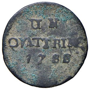 reverse: FIRENZE Pietro Leopoldo (1765-1790) Quattrino 1788 - MIR 395/10 CU (g 0,73) RR. qBB