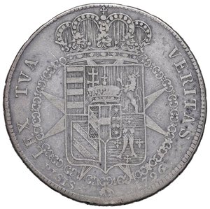 reverse: FIRENZE Ferdinando III (1790-1801) Francescone 1796 - MIR 405/5 AG (g 26,87) R Con cartellino da vecchia raccolta. MB/qBB