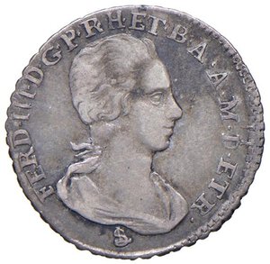 obverse: FIRENZE Ferdinando III (1790-1801) Mezzo Paolo 1792 - MIR 409 AG (g 1,30) R Con cartellino da vecchia raccolta. qBB