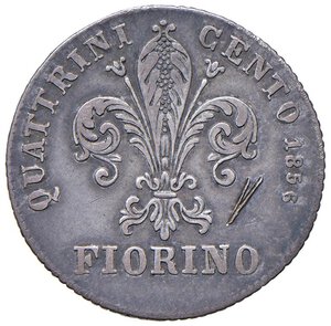 reverse: FIRENZE Leopoldo II (1824-1859) Fiorino 1856 - MIR 453/5 AG (g 6,74) R Graffio al R/. MB-qBB