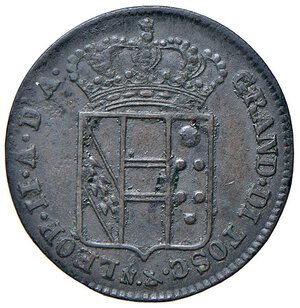 obverse: FIRENZE Leopoldo II (1824-1859) 5 Quattrini 1830 - MIR 463/4 CU (g 3,66) R Con cartellino da vecchia raccolta. BB+