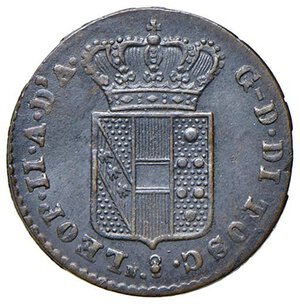 obverse: FIRENZE Leopoldo II (1824-1859) Quattrino 1843 - MIR 465/16 CU (g 1,00) Con cartellino da vecchia raccolta. BB+