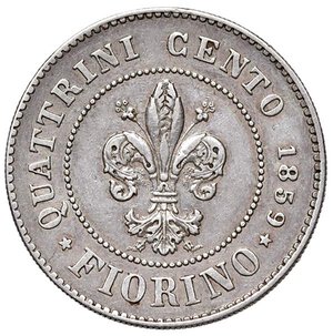 obverse: FIRENZE Governo Provvisorio di Toscana (1859-1860) Fiorino 1859 - MIR 467 AG (g 6,76). qBB