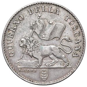 reverse: FIRENZE Governo Provvisorio di Toscana (1859-1860) Fiorino 1859 - MIR 467 AG (g 6,76). qBB