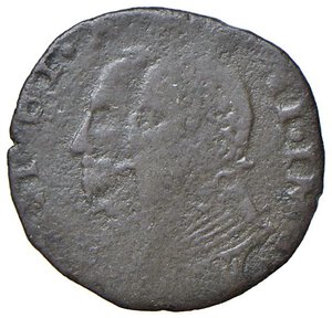 obverse: FRINCO Anonime consortili (1581-1601) Contraffazione della parpaiola di Piacenza - cfr. MIR 622 CU (g 1,94) RR. MB