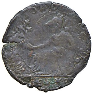 reverse: FRINCO Anonime consortili (1581-1601) Contraffazione della parpaiola di Piacenza - cfr. MIR 622 CU (g 2,01) RR Frattura del tondello. qBB