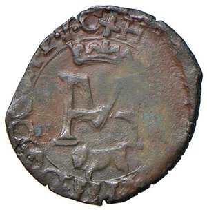 obverse: FRINCO Ercole e Claudio Mazzetti (1581-1584) Contraffazione del liard - MIR 652 CU (g 0,84). BB+