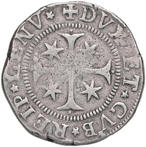 reverse: GENOVA Dogi Biennali (1637-1797) Scudo stretto 1666 sigle AB - MIR 294/24 AG (g 37,84). MB