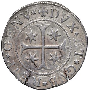 reverse: GENOVA Dogi Biennali (1637-1797) Scudo 1674 sigle ILM - MIR 294/35 AG (g 34,42) Fratture di tondello. MB-BB