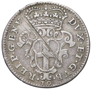 obverse: GENOVA Dogi biennali (1528-1797) Da 10 Soldi 1672 - MIR 328/2 AG (g 2,30) Graffi. MB-qBB