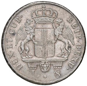 obverse: GENOVA Dogi biennali (1637-1797) 8 Lire 1794 - MIR 309/2 AG (g 33,31). BB