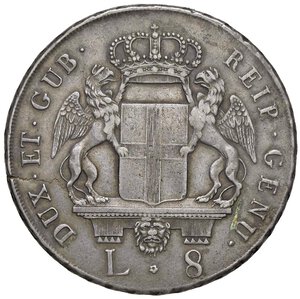 obverse: GENOVA Dogi biennali (1637-1797) 8 Lire 1795 - MIR 309/3 AG (g 32,94). qBB