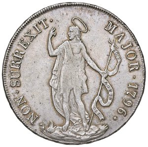 reverse: GENOVA Dogi biennali (1528-1797) 8 Lire 1796 stella dopo la data - MIR 309/5 AG (g 32,93). BB-SPL