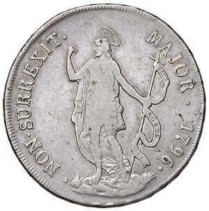 reverse: GENOVA Dogi biennali (1528-1797) 8 Lire 1796 stella dopo la data - MIR 309/5 AG (g 33,10). MB+