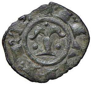 obverse: MESSINA Manfredi (1258-1266) Denaro - MIR 140 MI (g 0,54). qSPL