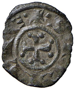 reverse: MESSINA Manfredi (1258-1266) Denaro - MIR 140 MI (g 0,54). qSPL