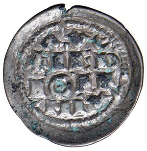 reverse: MILANO Federico I di Svevia (1152-1190) Denaro imperiale scodellato - MIR 50 AG (g 0,89) R Depositi. SPL