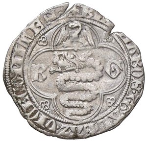 obverse: MILANO Barnabò e Galeazzo II Visconti (1355-1378) Pegione o grosso da 1 e 1/2 soldi - MIR 104/1 AG (g 2,51) Frattura di tondello. qBB/BB