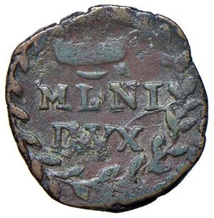 reverse: MILANO Carlo II (1676-1700) Quattrino - MIR 392 CU (g 1,41). qBB/BB