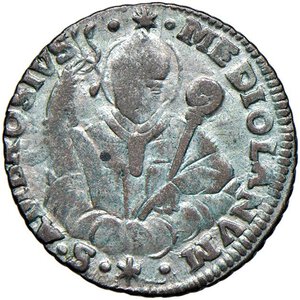 reverse: MILANO Carlo VI (1706-1740) 5 Soldi 1737 - MIR 417/4 MI (g 2,50) R. BB