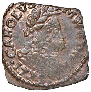 obverse: MILANO Carlo VI (1706-1740) Quattrino 1736 - MIR 407/3 CU (g 0,99) Zona di rame rosso. SPL