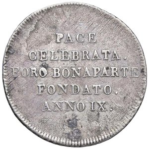 reverse: MILANO Repubblica Cisalpina (1800-1802) 30 Soldi A. IX - MIR 478 AG (g 6,99) Leggermente porosa. BB