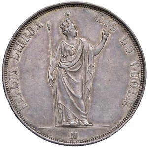 obverse: MILANO Governo provvisorio (1848) 5 Lire 1848 - Gig. 3c AG (g 25,00) R. BB+/qSPL