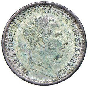 obverse: MILANO Francesco Giuseppe I (1848-1916) 5 Kreuzer 1859 - Gig. 114 AG (g 1,27). SPL