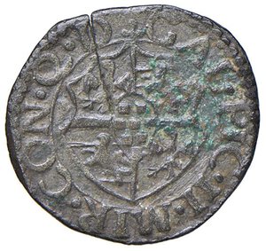 obverse: MIRANDOLA Galeotto II Pico (1533-1550) Quattrino  - MIR 498 MI (g 1,12) ampia frattura del tondello. BB+