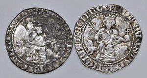 obverse: NAPOLI Roberto d Angiò (1309-1343) Gigliato - MIR 28 AG (g 3,46) Tosato. In lotto con altro esemplare con ossidazioni. qBB