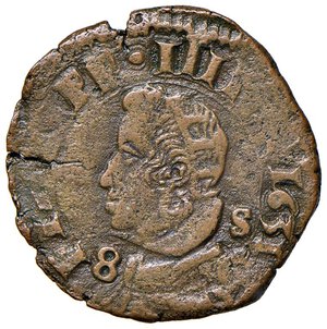 obverse: NAPOLI Filippo IV (1621-1665) Tornese 1631 - Magliocca 103 CU (g 4,84) R Anepigrafo al R/. BB