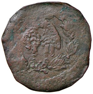 reverse: NAPOLI Filippo IV (1621-1665) Tornese 1636 (?) O/C - Magliocca 107 CU (g 5,01) RRR   Battuto su tondello ampio e lamina sottile. qBB