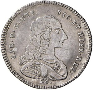 obverse: NAPOLI Carlo di Borbone (1734-1759) 60 Grana 1752 - Magliocca 153 AG (g 12,35) Graffietti di conio al R/. BB/BB+