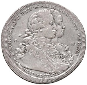 obverse: NAPOLI Ferdinando IV (1759-1799) Piastra 1772 Fecunditas - Magliocca 240 AG (g 25,21) R Leggermente lucidata, graffietti. BB