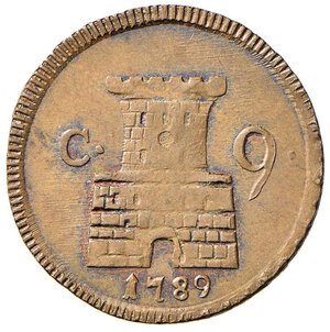 reverse: NAPOLI Ferdinando IV (1759-1816) 9 Cavalli 1789 - Magliocca 323 CU (g 4,89) Rarissimo in questa conservazione, praticamente. FDC