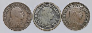 obverse: NAPOLI Ferdinando IV (1759-1799) Lotto di tre monete da 12 Cavalli come da foto. Da esaminare. qBB