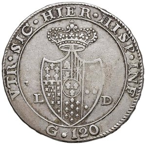 reverse: NAPOLI Ferdinando IV (1799-1805) Piastra 1805 - Nomisma 661 AG (g 27,30). BB