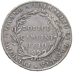 reverse: NAPOLI Murat (1808-1815) Piastra 1810 - Magliocca 405 AG (g 27,38) Graffietti. qBB