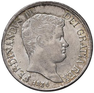 obverse: NAPOLI Ferdinando II (1830-1859) Piastra 1836 - Magliocca 542 AG (g 27,42) Conservazione eccezionale. FDC