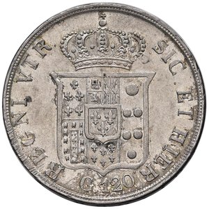 reverse: NAPOLI Ferdinando II (1830-1859) Piastra 1836 - Magliocca 542 AG (g 27,42) Conservazione eccezionale. FDC