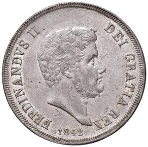 obverse: NAPOLI Ferdinando II (1830-1859) Piastra 1842 - Magliocca 550 AG (g 27,52) Segnetti al D/. qSPL/SPL