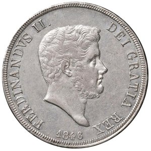 obverse: NAPOLI Ferdinando II (1830-1859) Piastra 1846 - Magliocca 554 AG (g 27,41) Piccole macchie al bordo. SPL