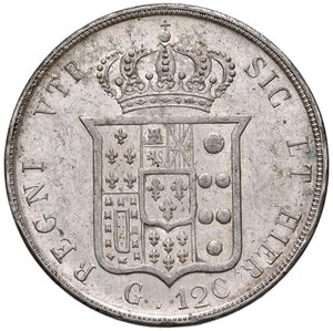 reverse: NAPOLI Ferdinando II (1830-1859) Piastra 1852 - Magliocca 562 AG (g 27,54) Segnetti da contatto. Depositi. SPL+