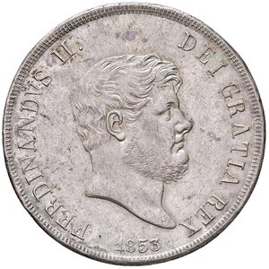 obverse: NAPOLI Ferdinando II (1830-1859) Piastra 1853 - Magliocca 563 AG (g 27,46) Screpolatura al R/. qSPL/SPL