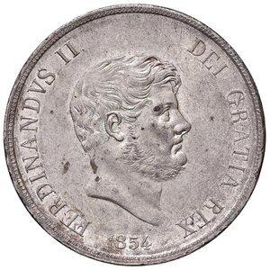 obverse: NAPOLI Ferdinando II (1830-1859) Piastra 1854 - Magliocca 564 AG (g 27,50) Modeste macchie. SPL+