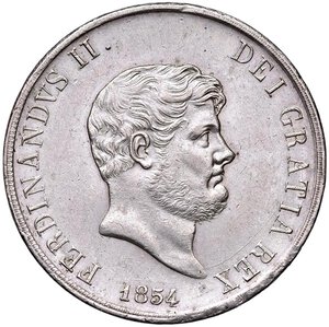 obverse: NAPOLI Ferdinando II (1830-1859) Piastra 1854 - Nomisma 962 AG (g 27,53) Minimo segnetto al bordo. SPL+