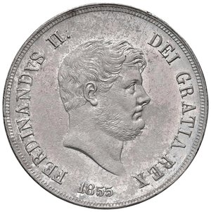 obverse: NAPOLI Ferdinando II (1830-1859) Piastra 1855 - Magliocca 565 AG (g 27,46). SPL+